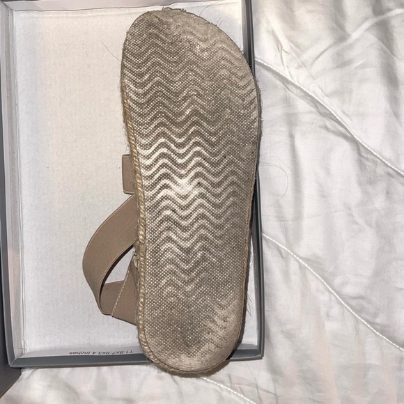 Pierre Dumas Tan Ankle Wrap Around Platform Slip-On Sandal - Picture 4 of 10